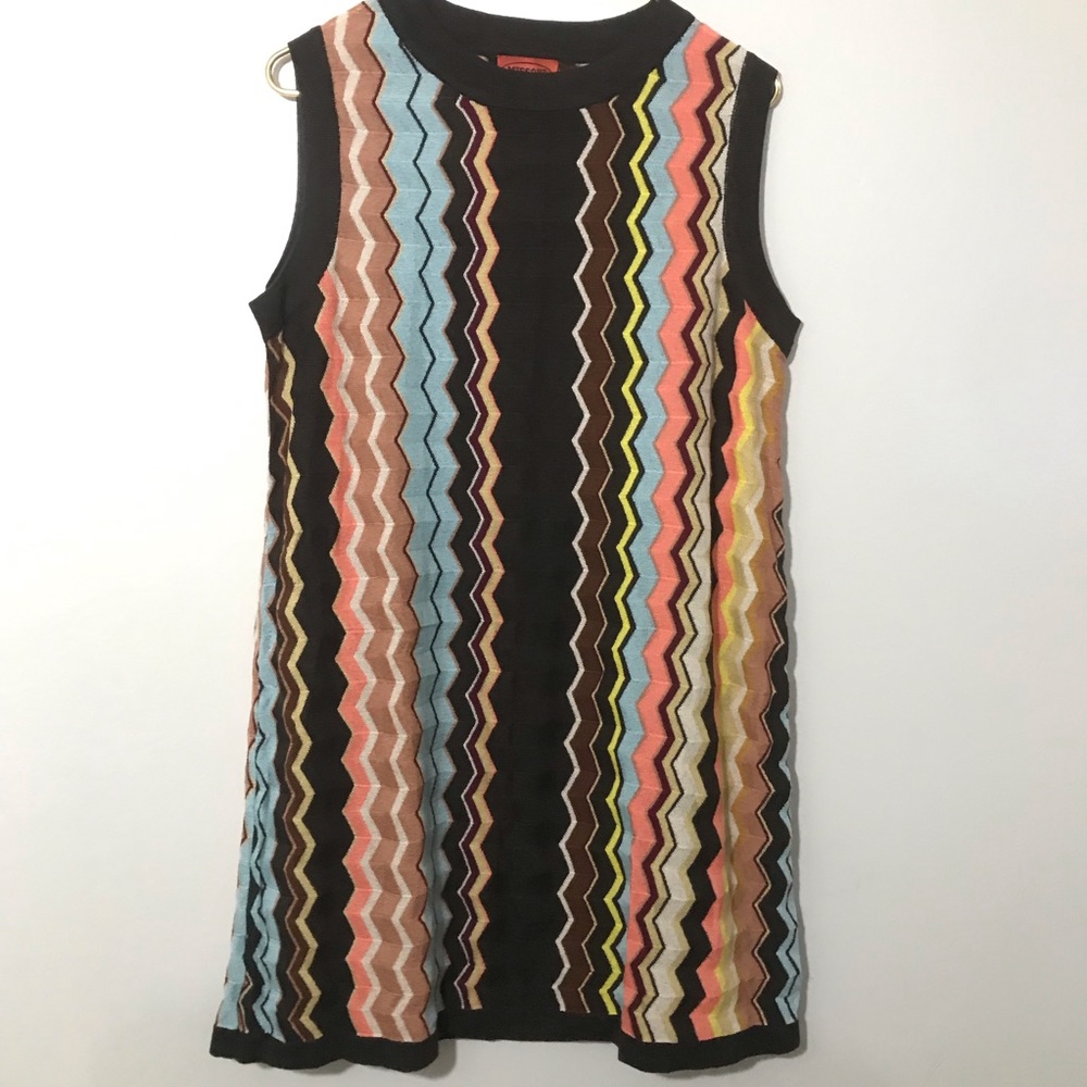 Missoni X Target Knit Shift Zig Zag Sleeveless Short Dress Sz XL